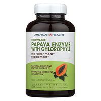 American Health Papaya Enzyme with Chlorophyll Chewable Tablets, 2 Pack - Promotes Nutrient Absorption, Helps Digestion and Freshens Breath - Gluten-Free, Vegetarian - 600 Tablets, 400 Total Servings