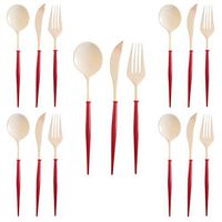 Party Plastic Cutlery, Plastic Silverware Set, Disposable Silverware Flatware Set, Fancy Party Utensils (Style P)