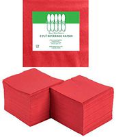 Perfectware 2 Ply Red-200 Red Beverage Napkin Package of 200ct- 2-Ply, 2.5" Height, 5" Width, 10" Length (Pack of 200)