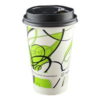 Kylin Express Pack of 50 16 oz Disposable Coffee Cups Printed Takeaway Coffee Cups, D