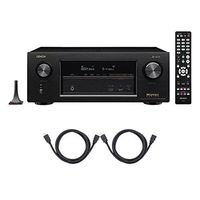 Denon AVR-X3400H 7.2CH 4K Ultra HD AV Receiver with Built-in HEOS Wireless Multi-Room Audio Technology and Alexa Voice Control Included 8 HDMI Cables
