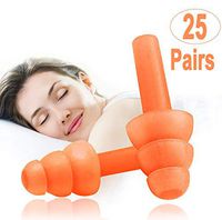 Destary 25 Pairs Sleeping Ear Plugs, Soft Silicone Noise Cancelling Ear Plugs with Cord Noise Reduction for Sleeping, Snoring, Swimming and Airplanes