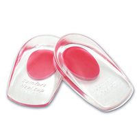 Gel Heel Cups Plantar Fasciitis Inserts Pads for Bone Spurs Pain Relief Best Orthotic Treatment Insoles Sore Bruised Feet Massage Inserts Cushions (Red, Medium for 6"-10")