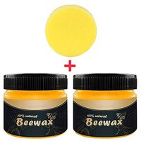2PCS Beeswax Furniture Polish,Wood Seasoning Beewax - Traditional Beeswax Polish for Wood&Furniture,All-Purpose Beewax for Wood Cleaner and Polish Wipes - Non Toxic for Furniture to Beautify & Protect