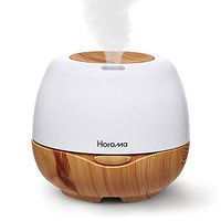 Horoma Essential Oil Diffuser White, 300ml Ultrasonic Diffusers Cool Mist Humidifier, Aroma Diffuser With Adjustable Mist Mode, 7 LED Lights Changing for Home Office Baby
