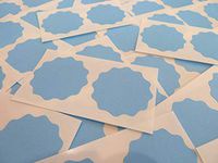 Minilabel 41mm Wavy Edge , Certificate Wafer Company Seal Labels , Stickers For Embossing , Awards & Rewards Light Blue