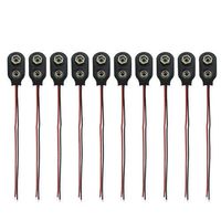 1 X New 10pcs PP3 MN1604 9V 9volt Battery Holder Clip Snap On Connector Cable Lead