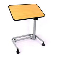 LUCKYYAN Medical Adjustable Move Rotation Overbed Bedside Table with Wheels,for Hospital and Home Use