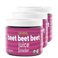 Beet Beet Beet, Organic Beet Juice Powder, 3 Jars (300G), 100% Pure USA Grown Beets, NO Additives or Flavors, Cold Temperature Processed for Maximum Potency. 100% Organic, GMO-Free NO Added Sugar …