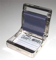 70 mm metal Cigarette roller storage box with free book of papers (100 Sheets)
