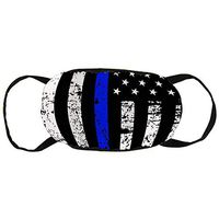 Fashion Earloop Face Cover, Anti-Dust Mouth-Muffle with Adjustable Elastic Band - Windproof American Thin Blue Line Flag Day Half Face Mouth Cover