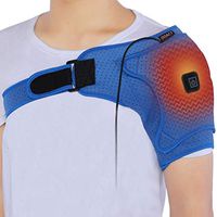 JM-Y Heated Shoulder Support Shoulder Electric Heating Pad, Compression Shoulder Brace 3 Heat Settings Frozen Shoulder, Shoulder Dislocation or Muscles Pain Relief