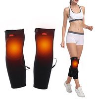 Junda 2PCS Heated Knee Wrap, Rechargeable Electric Knee Brace Wrap Electric Heating Pad for Joint Pain, Batteries Included