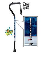 Walking Cane with Gel Grip Handle Aluminum Adjustable US Coast Guard Veteran Military Design Men or Women