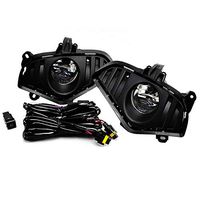 for Toyota RAV4 2018 2019 2020 Clear Bumper Fog Lights Assembly Direct Replacement Fog Lamp Kit w/Bulb H16 Switch Wire Bezel