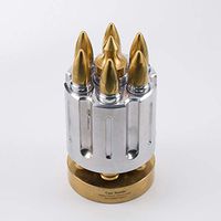 JIFENG Revolver Cigar humidor Box - Luxury Limited Edition humidors for Cigars machined from Aircraft Aluminum - Stores 10-16 Cigars (Silver)