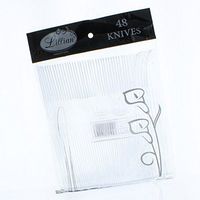 Lillian Lot of 48 Heavy Duty Clear Plastic Knives Wedding Party