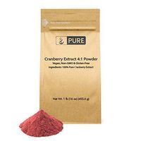 100% Pure Cranberry Extract Powder, 1 lb, ¼ TSP Serving, Non-GMO, Gluten-Free, Dairy-Free, Soy Free, No Fillers, Made in USA, No Additives, Eco-Friendly Packaging