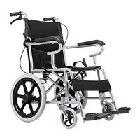 Wheelchair Manual Folding for The Elderly for The Disabled Portable (Color : Black)
