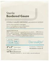 Dermarite Industries Sterile Bordered Gauze Dressing, 2x2, 50 Count