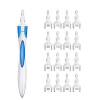Ear Wax Cleaner, Earwax Remover Tool, Ear Wax Remover, Soft Silicone Spiral Earwax Remover Tool, 16 Replacement Heads, q-tip Replacement