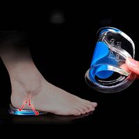 HuntGold 1 Pair Transparent Unisex Soft Silicone Foot Heel Pad Relieve Heel Pain Shoe Insoles Foot Care(large)