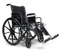 E&J Advantage Wheelchair - 18" x 16" Vinyl, FIxed Full Arm, Elevating Legrest - 3H011110
