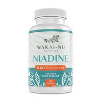 Wakai-Nu Niadine - Advanced NAD+ Production Booster - 350 mg, 60 Capsules - Nicotinamide Adenine Dinucleotide Precursor Dietary Supplement – Naturally Promotes Healthy Aging & Cellular Repair