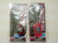 Licensed Monster High 2 Pcs. BLACK & PINK Dog Tag Necklace SET