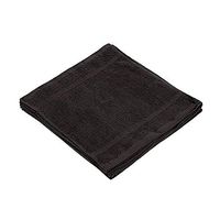 IZO.Bath - 12 Pack 12"x12" Cotton Fingertip-Hand-Face Towels- 100% Extra Soft Ring Spun Washcloths, Highly Absorbent Cleaning Cloth, Black