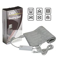 ZXU Electric King Size Heating Pad for Back/Neck/Arm/Abdomen/Shoulder Pain Relief | Ultra Soft with Moist and Dry Heat Therapy,3 Temperature Settings,Auto-Off Hot Heated Pad | 12"x24"
