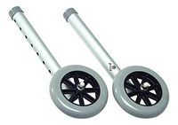 Pivit Fixed Walker Wheels 5" (Pack of 2) | 5 Inch Front Wheels Glide Across Difficult Surfaces | Comes Complete with Glide Covers and Limited Lifetime Warranty | Fits Any 1" Standard Walker Tubing