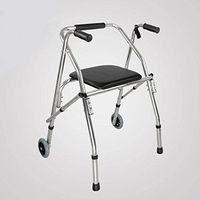 CW&T WW Walker Aluminum Alloy Collapsible Seat Pulley Auxiliary Use of The Elderly Walker