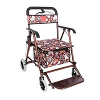 Seniors Trolley Leisure Walking Shopping Cart Walker Foldable Detachable Handrail -by TIANTA