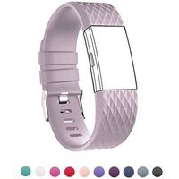DB for Fitbit Charge 2 Bands Rose Gold Buckle,Charge 2 Sport Replacement Bands Lavender, Fitbit Charge 2 Accessory Wristbands Large