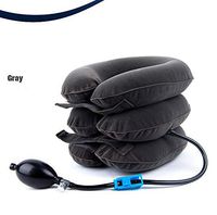 The Neck and Cervical Vertebra Traction Headrest，Relieve Neck and Cervical Vertebra Pain, Deformation and Distortion Treatment and Correction, Suitable for Home Office and Travel. (Gray)