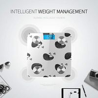 LYAOE Bluetooth Body Fat Scale Hedgehog Monochrome Pattern Be Smart Wireless Scale with LCD Display Measuring Body Weight Bmi and Health Digital Scale