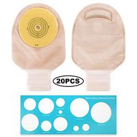 LotFancy Ostomy Supplies 20PCS Pediatric Colostomy Bags, One Piece Drainable Pouches with Closure for Colostomy Ileostomy Stoma Care, Cut to Fit (Max 50mm), Pack of 20