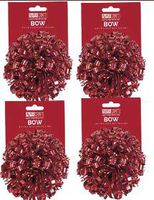 Gift Wrap Bows PaperCraft 4 Pack (Red)