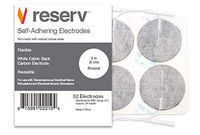 reserv 2" Round Premium Re-Usable Self Adhesive Electrode Pads for TENS/EMS Unit, Fabric Backed Pads with Premium Gel (White Cloth and Latex Free) (80 Electrodes)