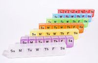 AP-260 Medium Weekly Pill Organizer Pack of 12 (Blue)