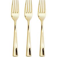 Club Pack of 288 Metallic Gold Solid Forks 7.25"