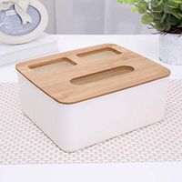 T-ZJHC Home Home Tray Creative Decoration Living Room Coffee Table Multi-Function Remote Control Storage Box, White Multi-Function