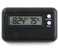 Compact Black Digital Hygrometer for Cigar Humidor