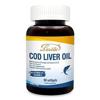 Lovita Cod Liver Oil 400mg, Rich in EPA, DHA, Vitamin A & Vitamin D, 90 softgels