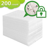 X Home 200 Count Dry Sweeping Pad Refills Sweeper Dry Cloth Refills Flat Mop Cloths 11 x 8.6 inch Cleaning Starter Kit Static Duster Disposable Refill for Floor Hardwood Cleaning
