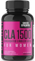 Extra Strength CLA for Women - 1500mg High Potency Weight Loss Supplement - Conjugated Lineolic Acid from Safflower Oil - Stimulant-Free Fat Burner - 120 Softgels - Sheer Strength - Packaging May Vary