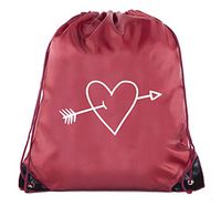 Valentine's Day Bags, Drawstring Cinch Backpacks, Valentines Day Gift Bags - 10PK Maroon CA2500VAL S2