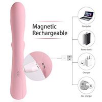 Geloo Computer LED Rotating Light Vibrator Silent Force with USB Cable Rechargeable Gift Set - -Waterproof Powerful Multi Speed Vibration Perfect on Back Legs Hand Pains Sports Recovery