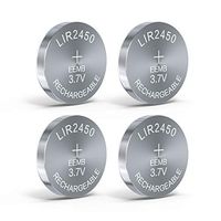 3.7V Rechargeable Cell Li-ion Button Battery 120mAh LIR2450 UL Certified for Bluetooth Earphone Light Game Controllers